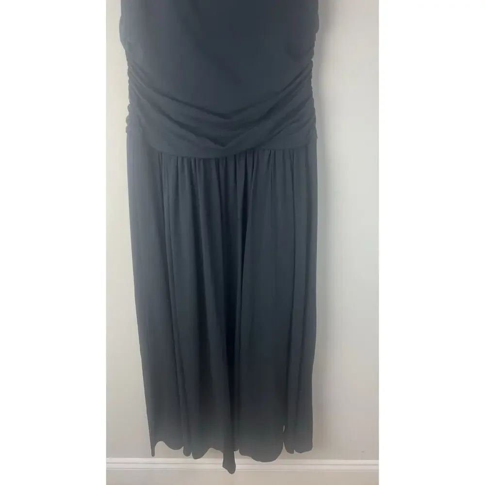 Abercrombie & Fitch Maxi Dress Modal Blend Collection Black Sz LT Tall